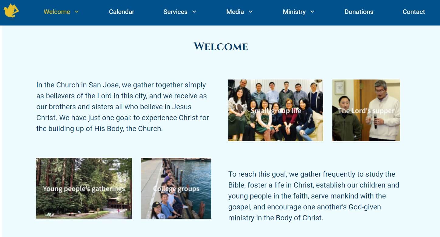 church in san jose website